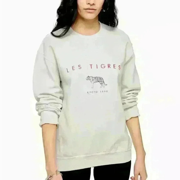 TOPSHOP Les Tigres Crewneck Embroidered Sweatshirt - Picture 9 of 15